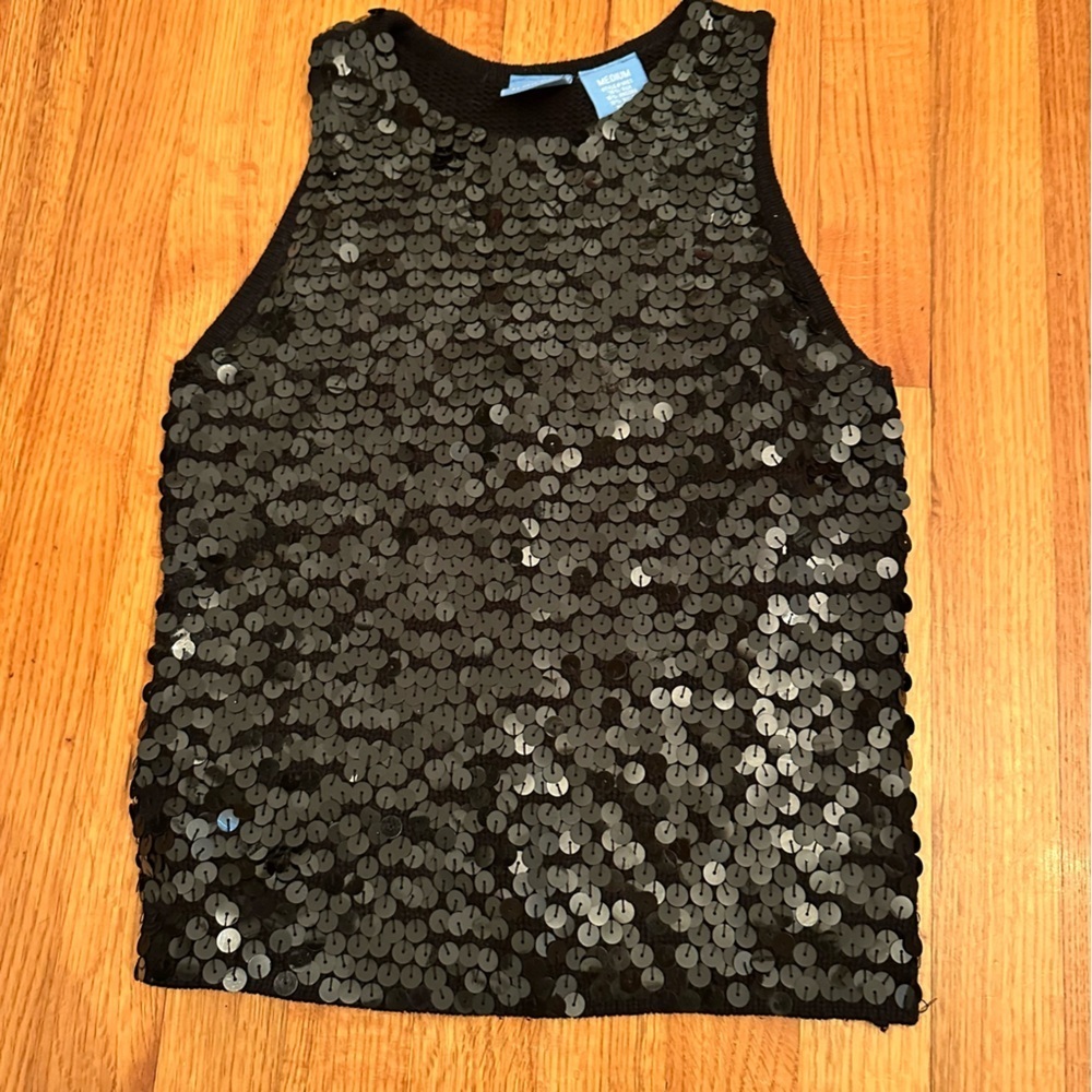 by next era Silk-Angora Sequin Knit Tank Size M (#2)
